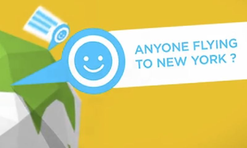 Reizende vrienden worden pakketdienst