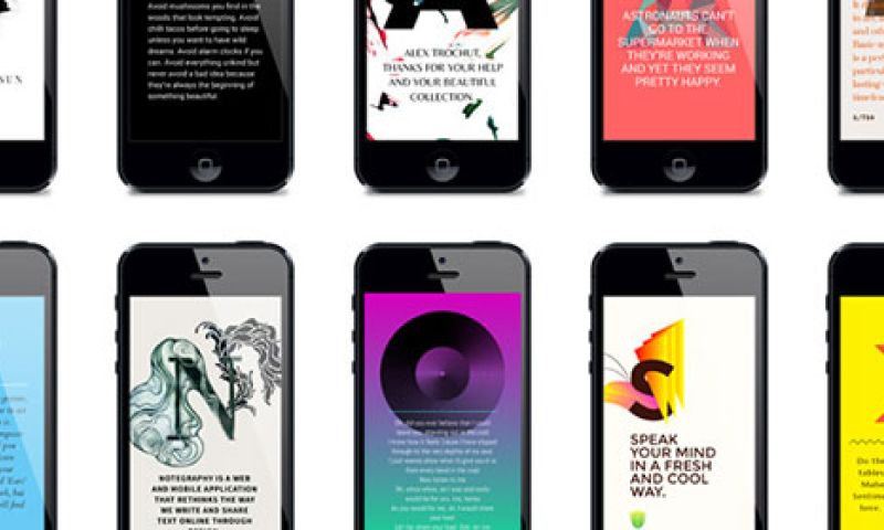 Instagram voor quotes: Notegraphy