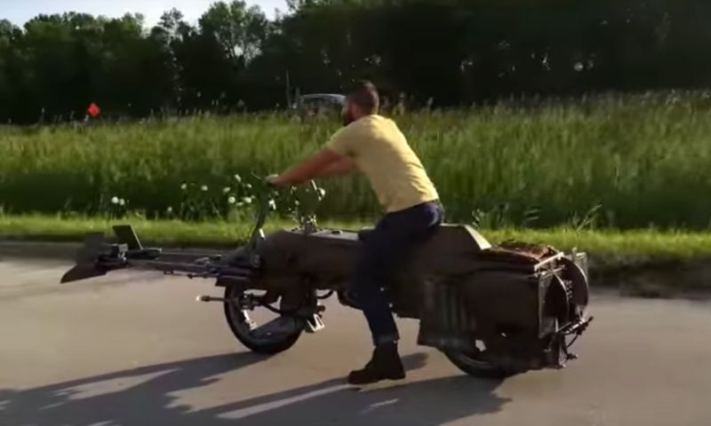 Video: motor als de Speeder Bike uit Star Wars