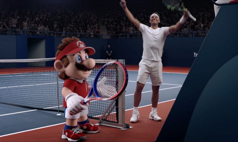 Tennispro's gaan de strijd aan in Super Mario-tennistoernooi