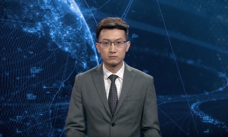 chinese nieuwslezer presentator kunstmatige intelligentie AI