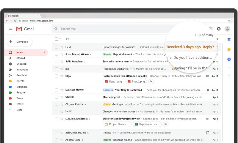 Nieuw design Gmail nu te gebruiken