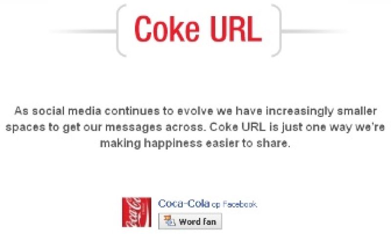 Coca-Cola lanceert zijn eigen bit.ly