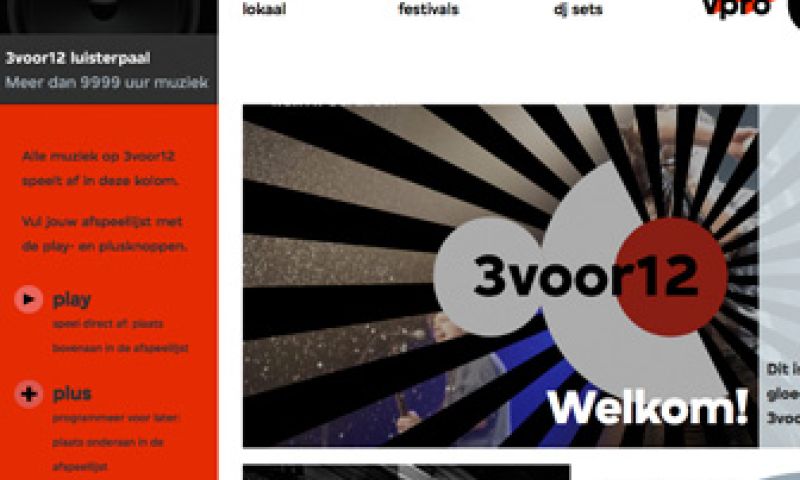 Nieuwe website 3voor12 online