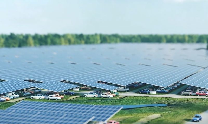 Terrein Lowlands krijgt carport van 90.000 zonnepanelen