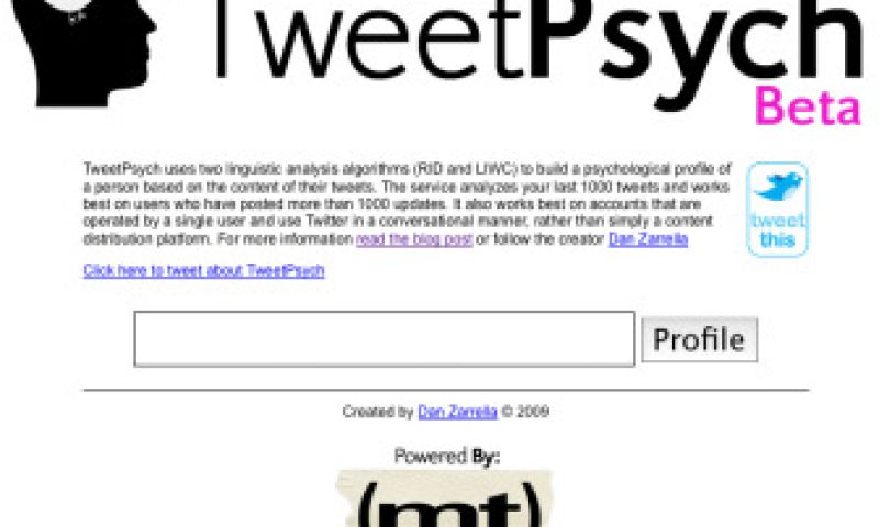 Psychologisch profiel op basis van Twitter