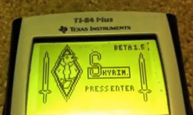 Skyrim op je rekenmachine