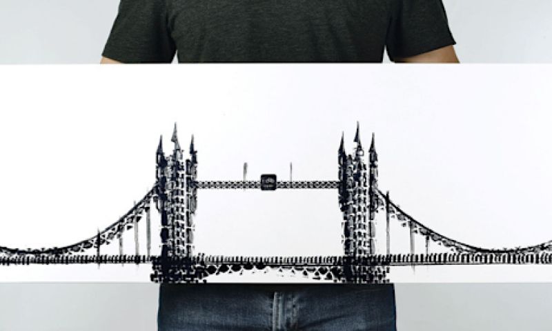 Schilderen met fietsbanden