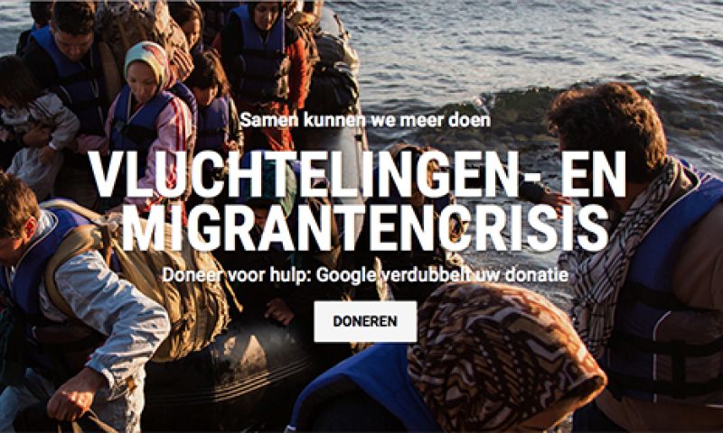 Google doneert geld aan vluchtelingen