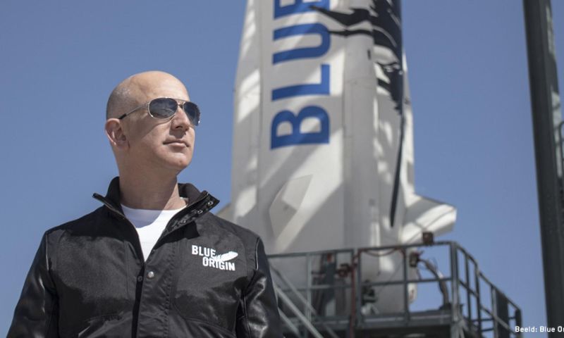 ruimtereis Jeff Bezos Blue Origin ruimtevlucht ruimtetoerisme