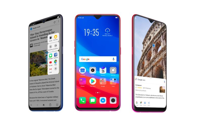 oppo f9 kleine notch inkeping smartphone