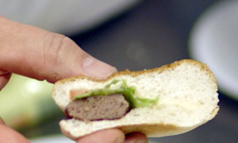 Eerste hamburger van kweekvlees wordt vanmiddag opgegeten