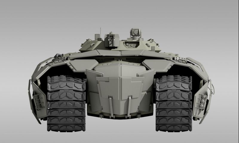 Tesla Pickup Truck lijkt op futuristich gepantserd infanterietransportvoertuig