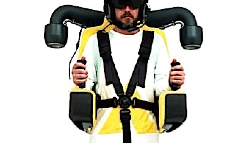 Designer jetpack voor trendy James Bond