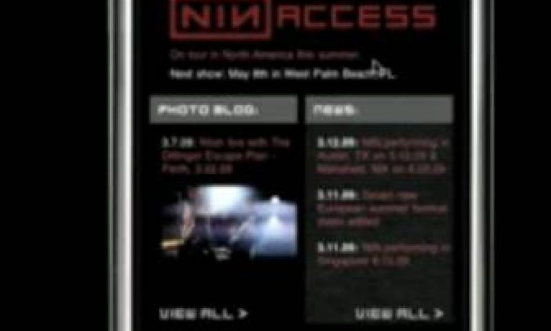 Rockende iPhone-app van NiN