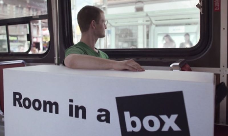 De ultieme unboxing? Een kamer in een doos