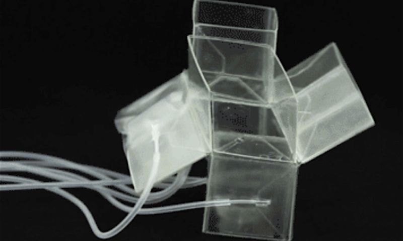 Programmeerbaar materiaal buigt en transformeert