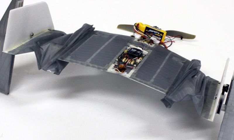 Vleermuisrobot vliegt, landt en kruipt verder