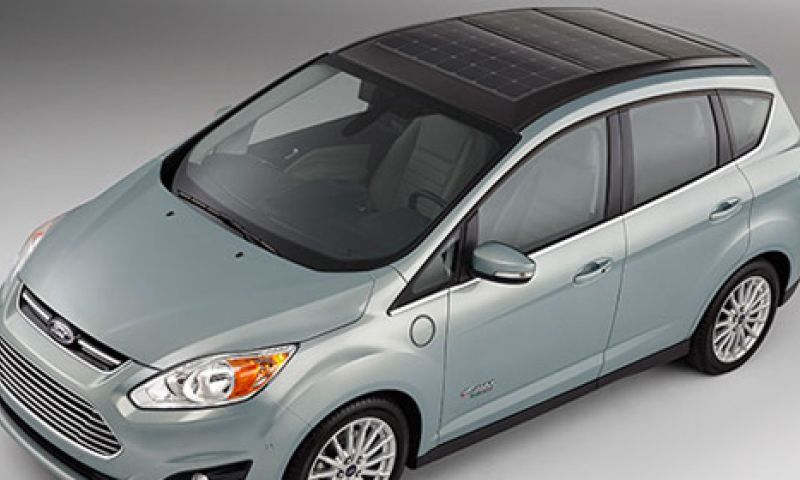 Conceptauto Ford met zonnecellen in het dak