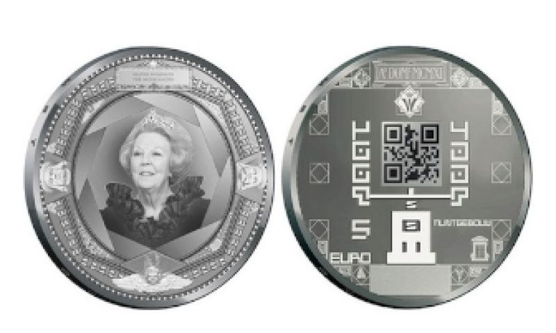 Herdenkingsmunt met QR-code