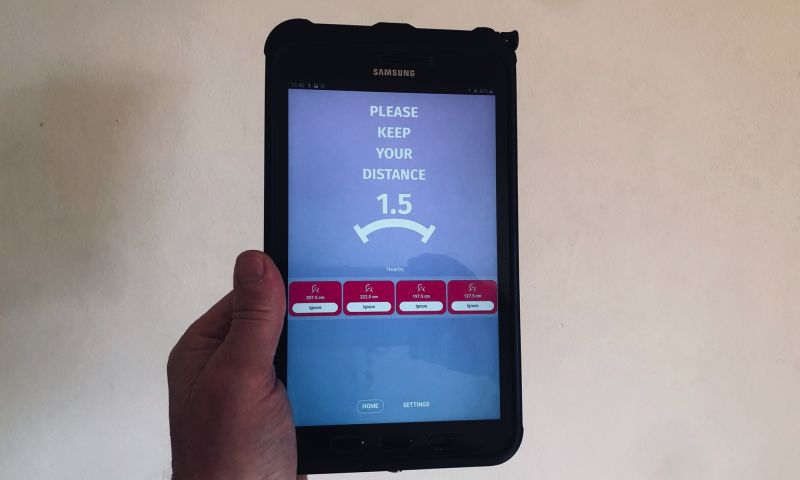 app social distancing afstand meter smartphone