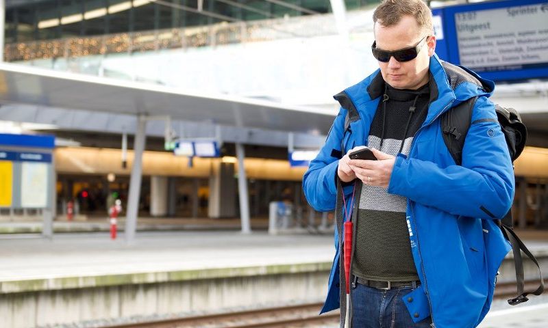 Nieuwe NS-app helpt slechtziende treinreizigers