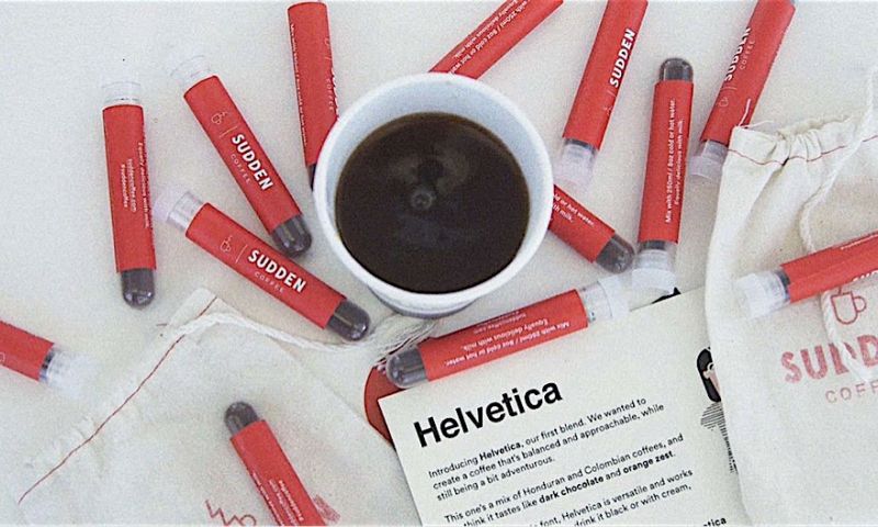 Vreemd: Helvetica-koffie uit een tube
