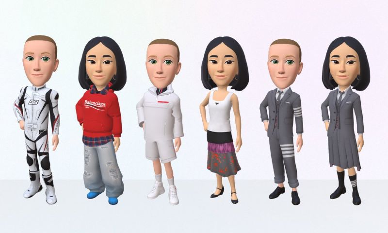 meta avatar avatars store kleding prada balenciaga