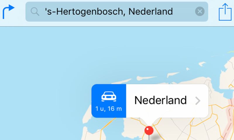 Apple blundert met verkeerde locatie Nederlandse plaatsen