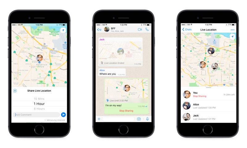 Nieuwe WhatsApp-functie: live je locatie delen