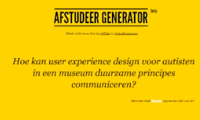 What the F**k moet ik met mijn afstudeeropdracht?