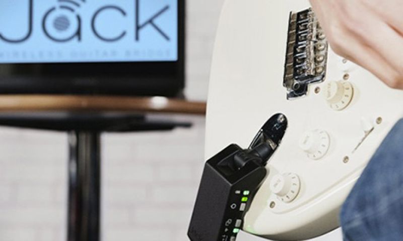 Draadloze audiojack voor acrobatische gitaristen