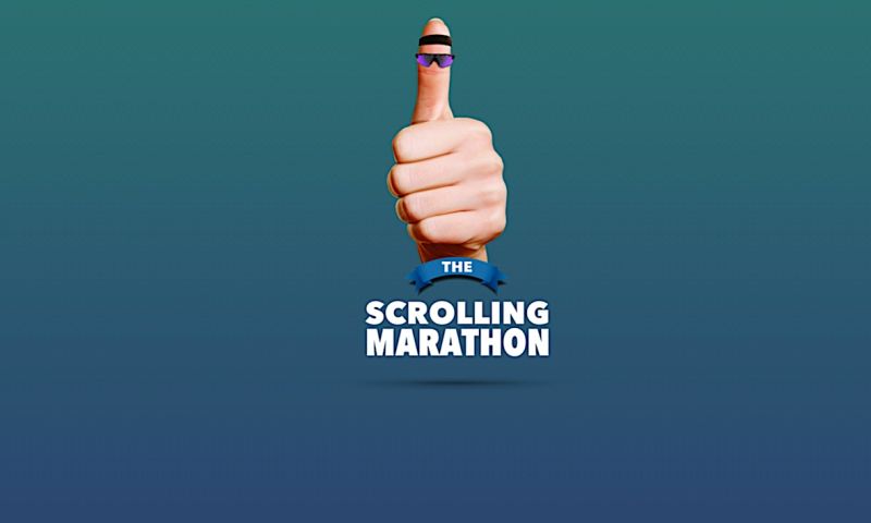 Scrolling Marathon: 42 km afleggen met je duim