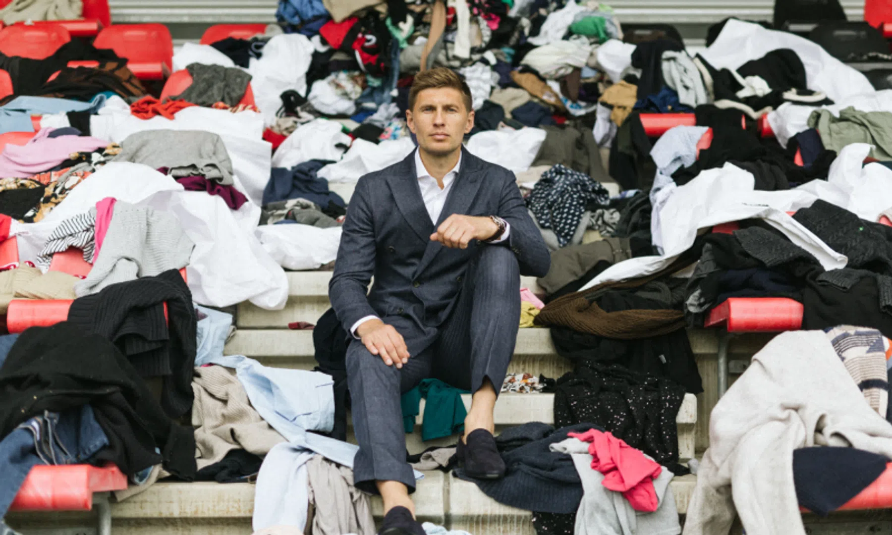 levchenko maatpak pak herenpak suittruck denim recycled