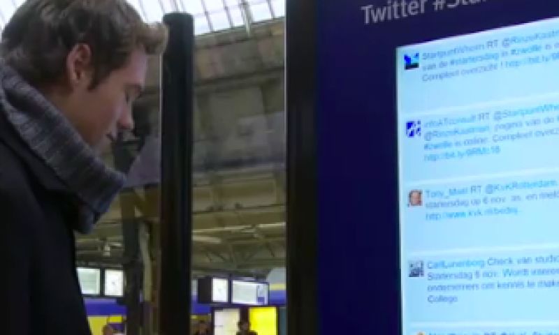 Twitteren met een abri