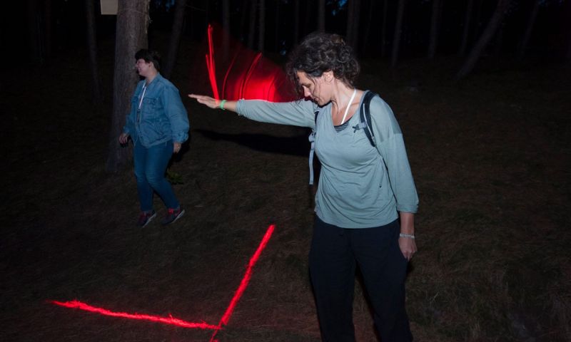 Scenery track Studio Toer laser trackers kunst installatie vlieland ITGWO