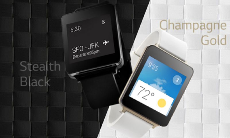 Het scherm van LG's G Watch staat altijd aan en is waterdicht