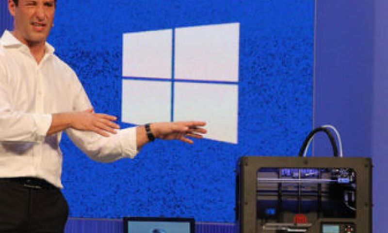 Windows 8.1 heeft ondersteuning 3d-printers ingebouwd