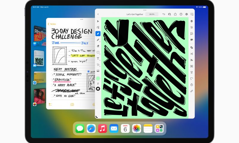 iPadOS 16 brengt overlappende vensters naar iPad