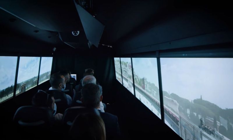 Virtual reality bus tijdreizen in Rome