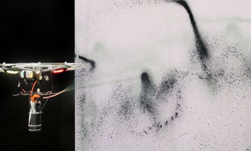 Niet meer rennen voor de politie: spuit graffiti met een drone