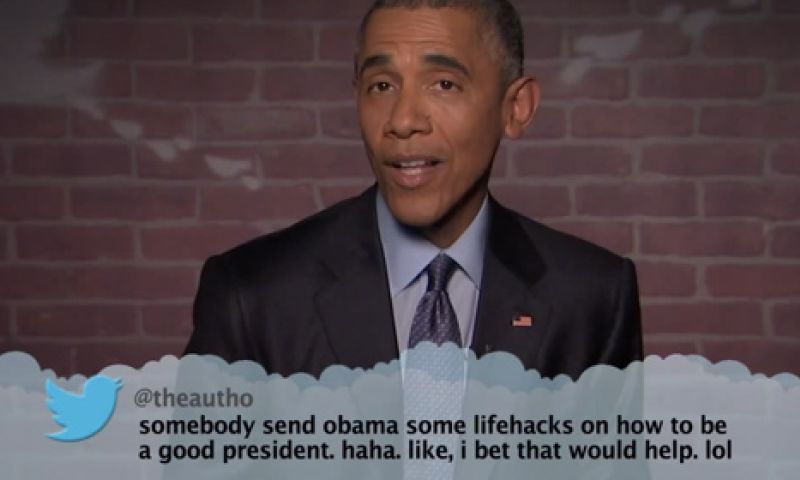 Video: Obama leest tweets van haters voor