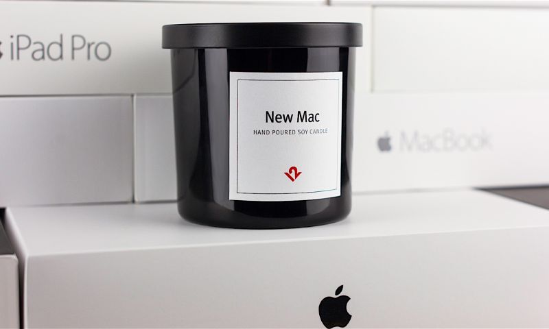 Deze geurkaars ruikt naar een nieuwe Mac