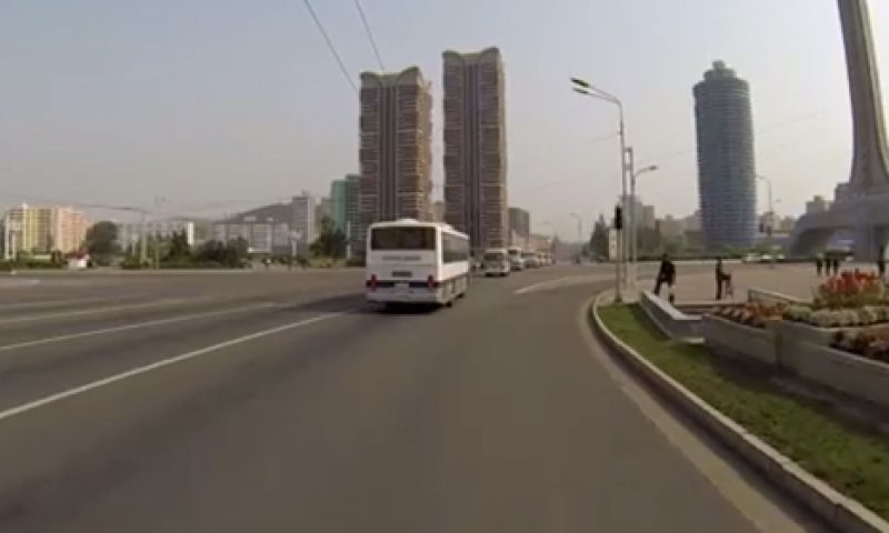 Rondje Pyongyang met de GoPro