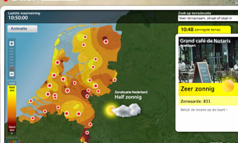 Op deze terrassen schijnt de zon