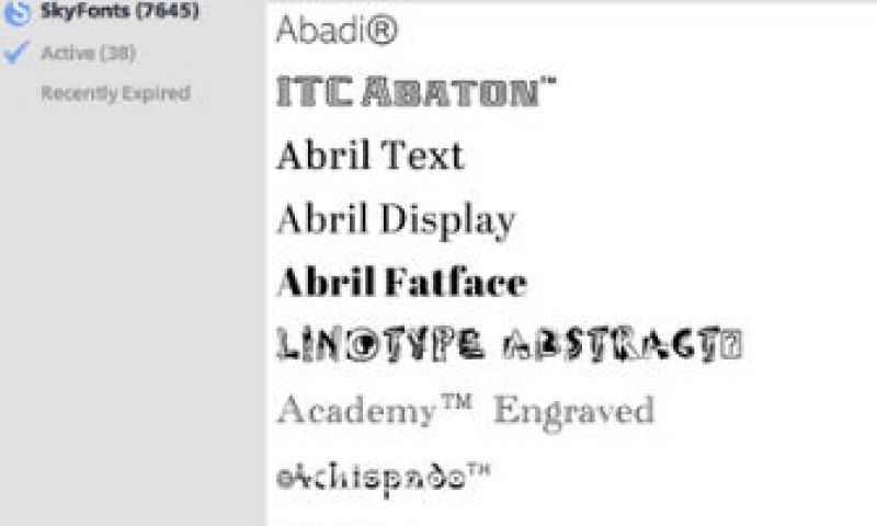 SkyFonts laat je lettertypen per dag huren