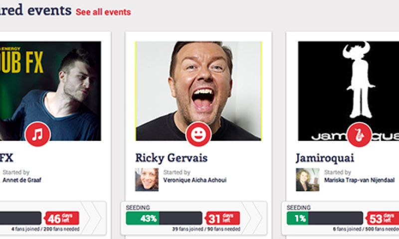 Crowdfundingsite voor optredens: u vraagt, wij boeken