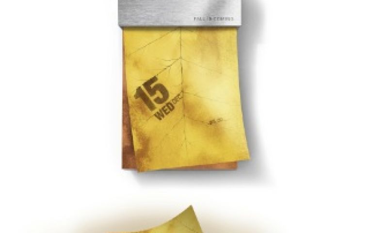 Kalender met vallende blaadjes