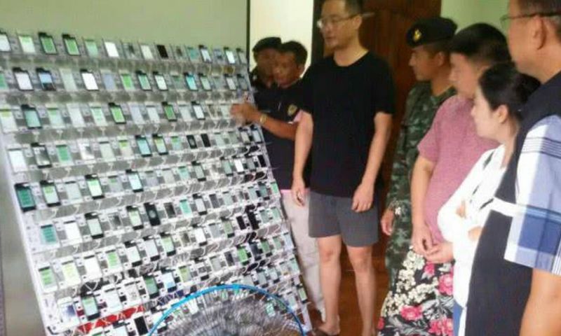 Clickfarm met 500 iPhones en 350.000 sims opgerold