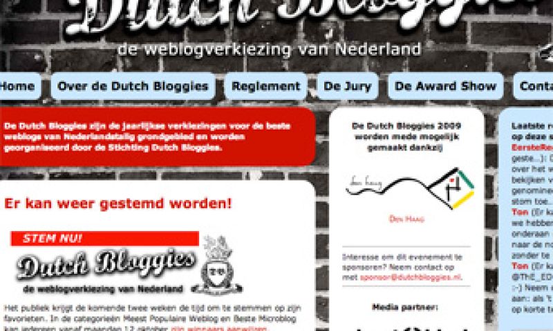 De stembussen voor de Dutch Bloggies zijn geopend